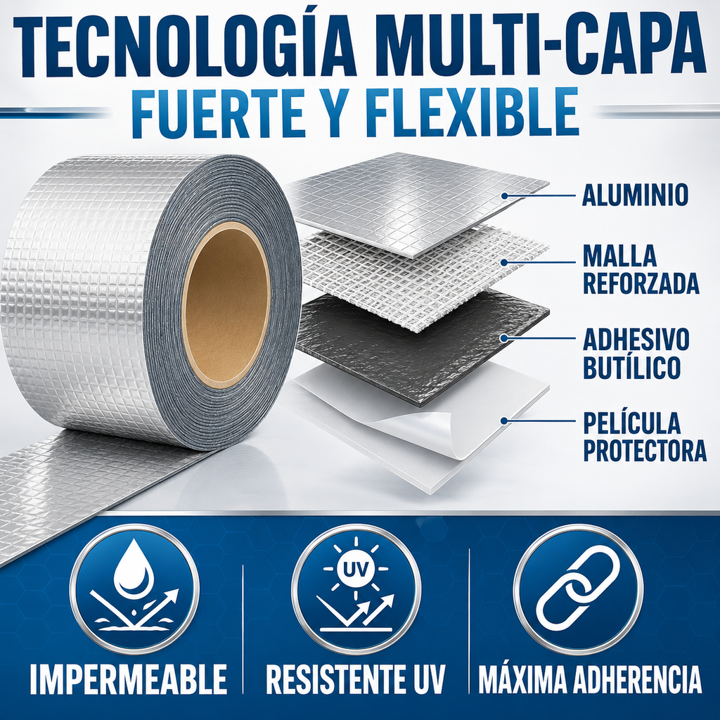Cinta Asfáltica Impermeabilizante Stantek® | Sella Fugas y Grietas