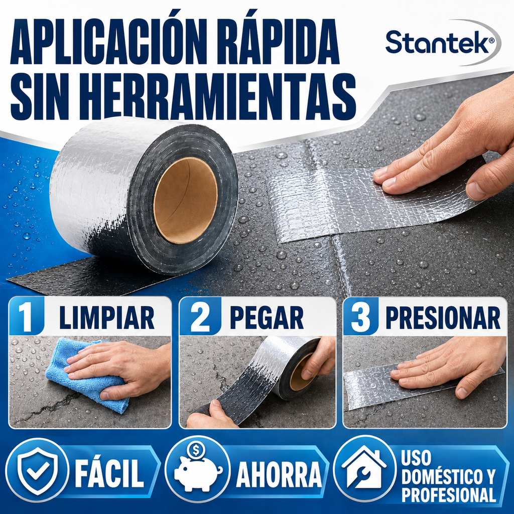 Cinta Asfáltica Impermeabilizante Stantek® | Sella Fugas y Grietas